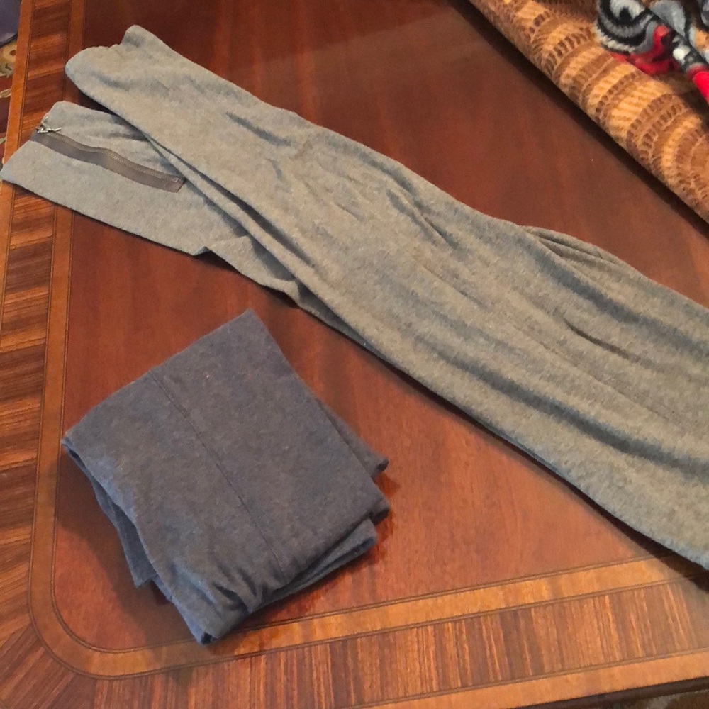 Grey and Navy Loft leggings, size medium